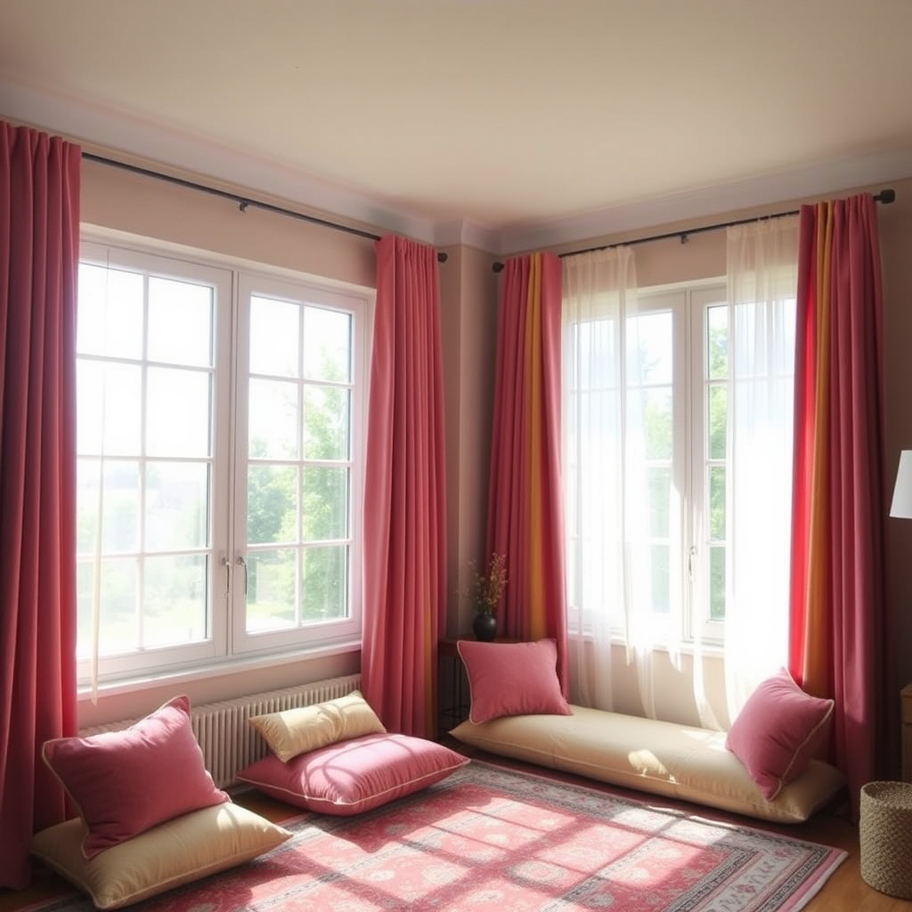 5. Colorful Curtains