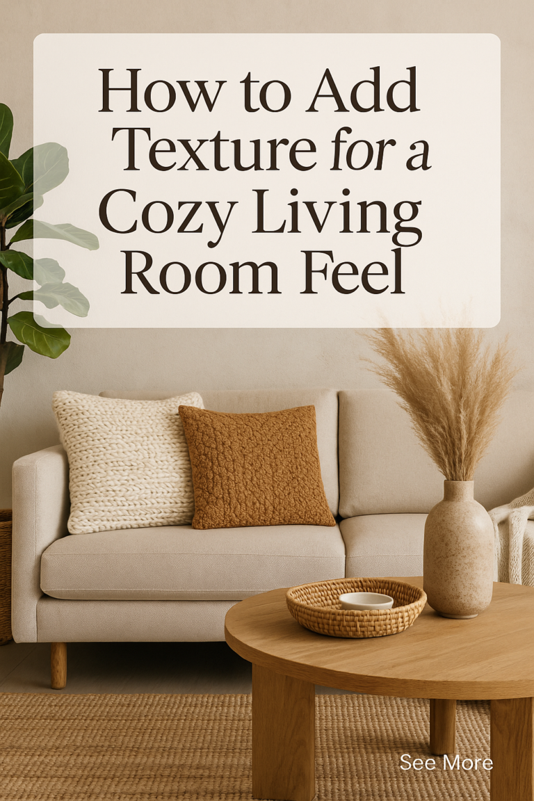 How to Add Texture for a Cozy Living Room Feel