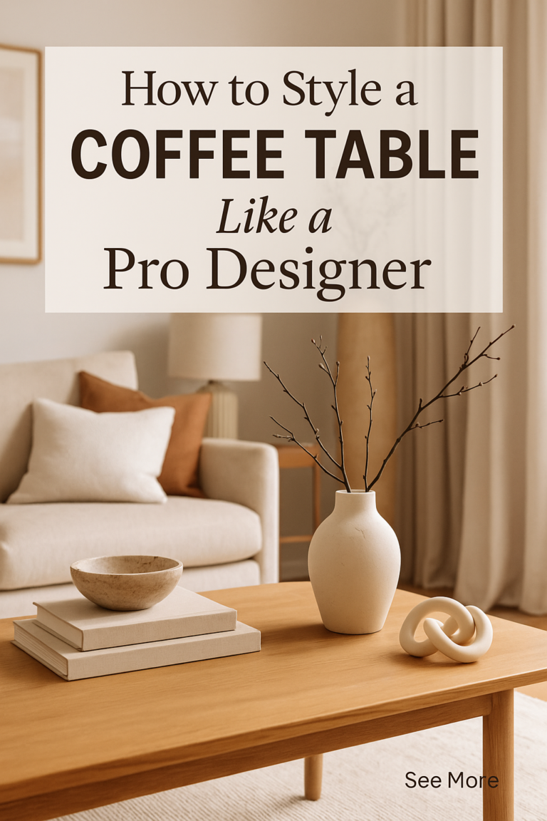 How to Style a Coffee Table Like a Pro Designer
